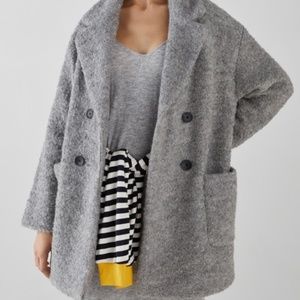 Bershka Grey Wool Coat